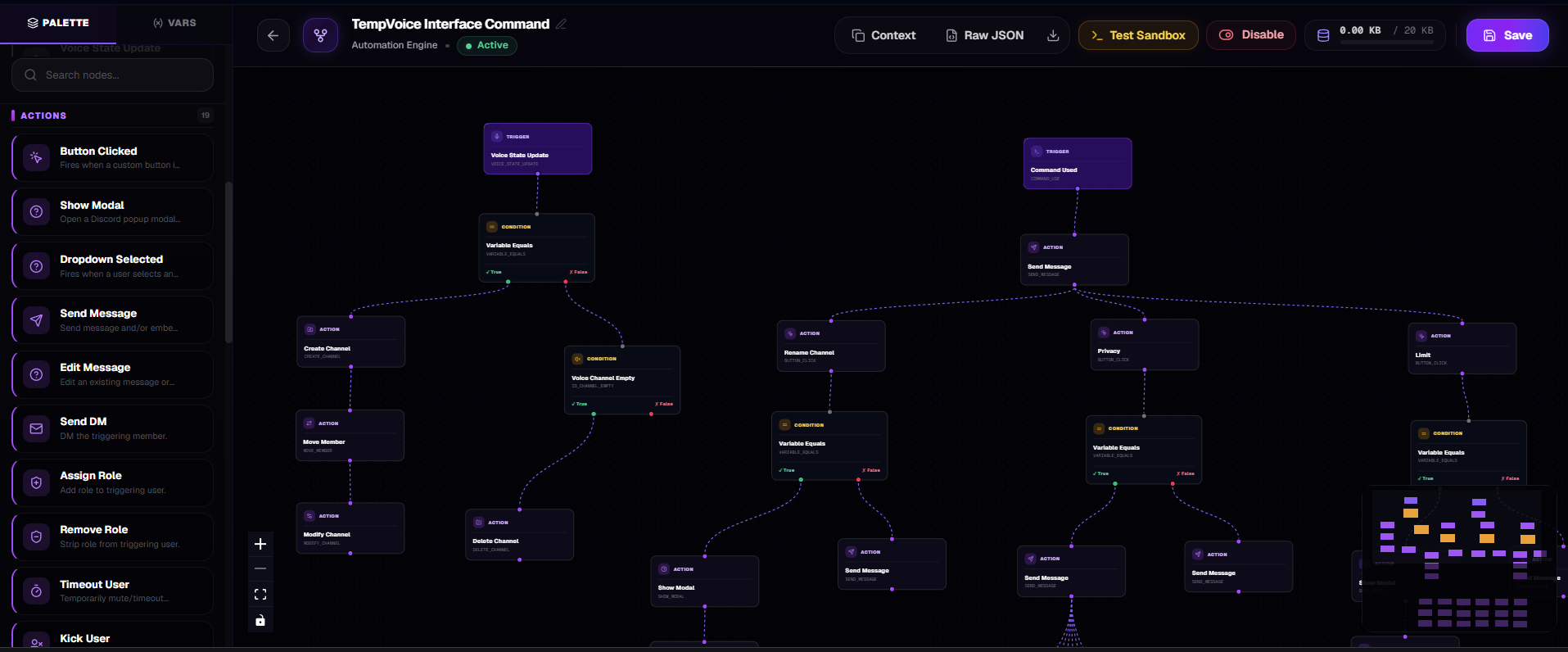 Cenaro Workflow Automation Canvas